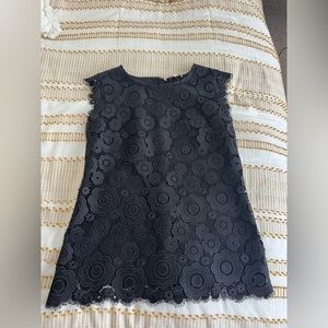 Jude Connally - black sleeveless lace top